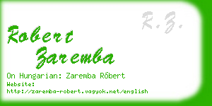 robert zaremba business card